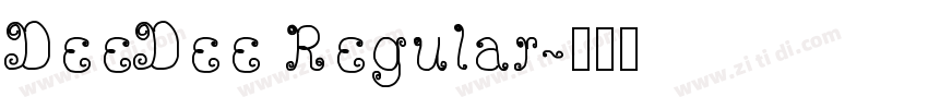 DeeDee Regular字体转换